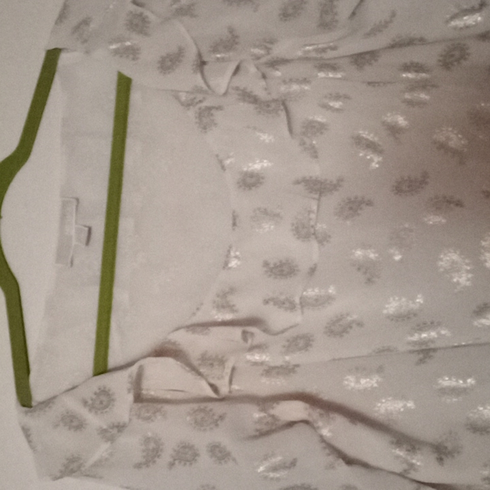 Michael Kors Cream and gold paisley MK blouse